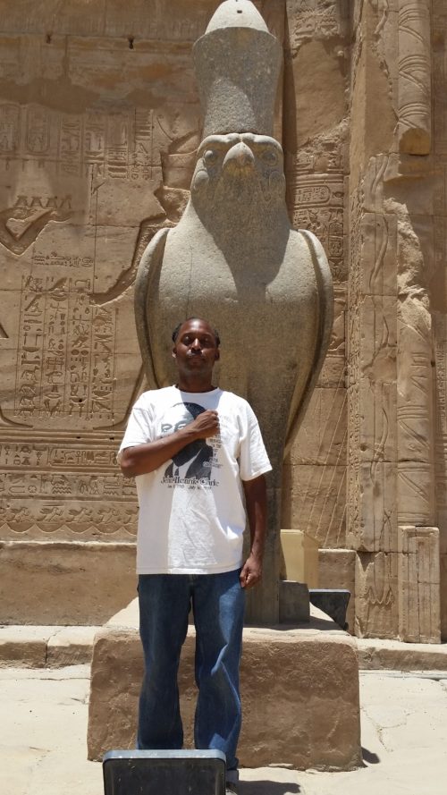 Statue of Heru at Edfu temple
